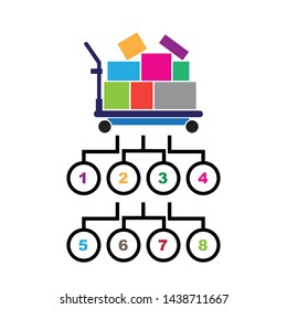 distribution icon symbol, vector illustration