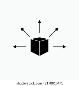 Distribution Icon. Symbols Goods Spreading  - Vector.