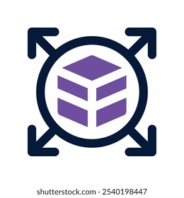 distribution icon. vector dual tone icon for your website, mobile, presentation, and logo design.