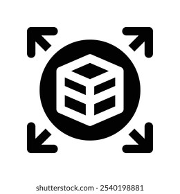 ícone de distribuição. ícone de glifos vetoriais para o design de seu site, celular, apresentação e logotipo.