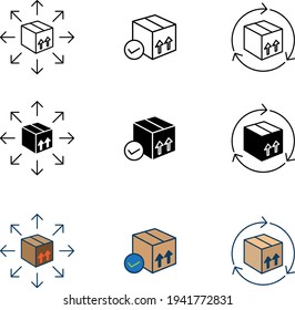 Icono de distribución , ilustración vectorial.