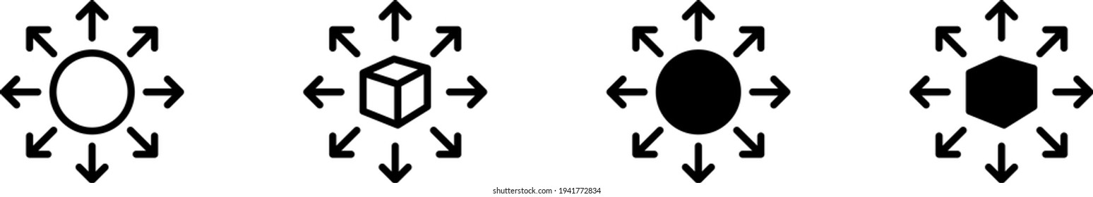Distribution icon , vector illustration.
