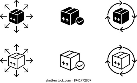 Distribution icon , vector illustration.