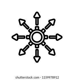 Distribution icon vector isolated on white background, Distribution transparent sign