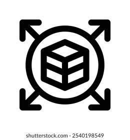 distribution icon. vector line icon for your website, mobile, presentation, and logo design.