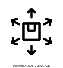 Distribution Icon Vector Symbol Design Illustration