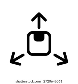 Vektorsymbol-Entwurfsgrafik für Verteilungssymbole