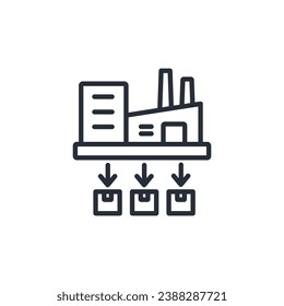 icono de distribución. vector.Curso editable.Signo de estilo lineal para uso de diseño web,logotipo.Ilustración de símbolo.