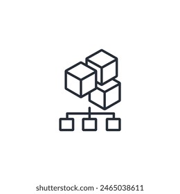 distribution icon. vector.Editable stroke.linear style sign for use web design,logo.Symbol illustration.