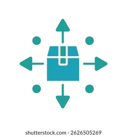 distribution icon. vector.Editable stroke.linear style sign for use web design,logo.Symbol illustration.