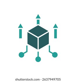 distribution icon. vector.Editable stroke.linear style sign for use web design,logo.Symbol illustration.