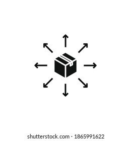 Das Vertriebssymbol für Ihre Website, Ihr Logo, Ihre App, Ihre Benutzeroberfläche, Ihren Produktdruck. Vertriebskonzept flach Silhouette Vektorgrafik-Symbol