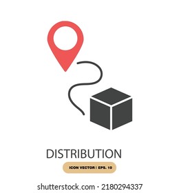 distribution icons  symbol vector elements for infographic web