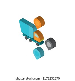Distribution isometric left top view 3D icon