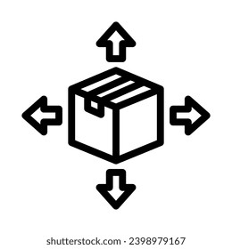 distribution line icon illustration vector graphic. Simple element illustration vector graphic, suitable for app, websites, and presentations isolated on white background