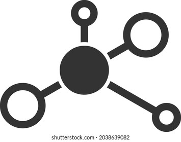 Distribution model icon with flat style. Isolated vector distribution model icon image, simple style.