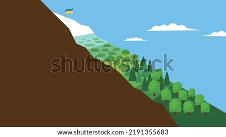 distribution of natural areas in the mountains