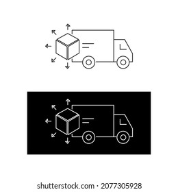 Distribución Cadena de suministro de red Productos de camiones industriales Vector de diseño de símbolos de iconos