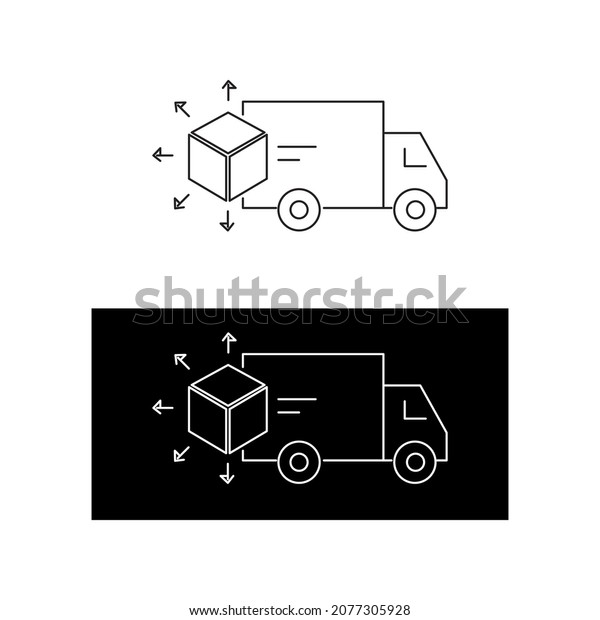 Distribution Network Supply Chain Industrial Truck\
Products Icon Sign Design\
Vector