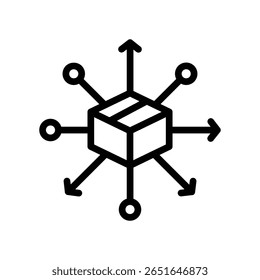 distribution outline icon vector design good for web or mobile app