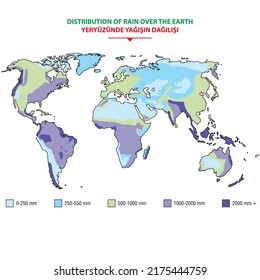 Distribución de la precipitación en la tierra