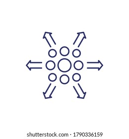 Distributionssymbol, Zeilenvektorsymbol