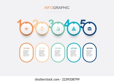 distribution, procurement, profit, inventory, warehouse, icons Infographic design template. Creative concept with 5 steps