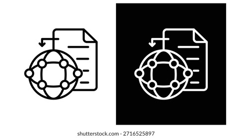 Versión de dos tonos de la distribución en el fondo blanco y negro