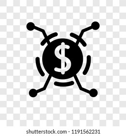 Distribution vector icon isolated on transparent background, Distribution transparency logo concept