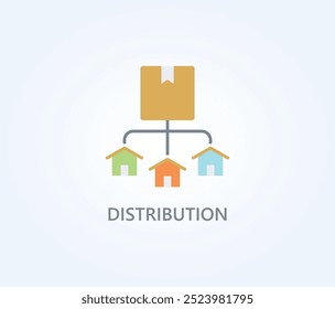 Distribution Vector, Icon Or Logo Sign Symbol Illustration