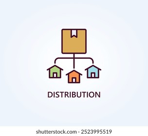 Distribution Vector, Icon Or Logo Sign Symbol Illustration