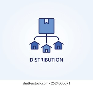 Distribution Vector, Icon Or Logo Sign Symbol Illustration