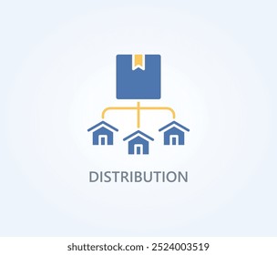 Distribution Vector, Icon Or Logo Sign Symbol Illustration