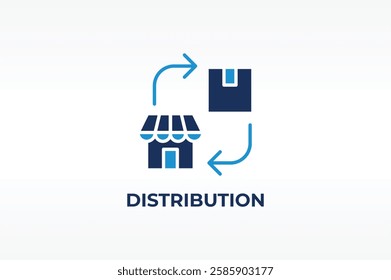 Distribution vector, icon or logo sign isolated symbol illustration