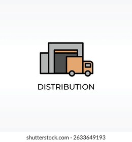 Distribution Vector, Icon Or Logo Sign Isolated Symbol Illustration