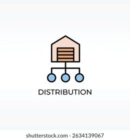 Distribution Vector, Icon Or Logo Sign Isolated Symbol Illustration