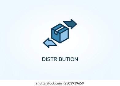 Distribution vector or logo sign symbol illustration