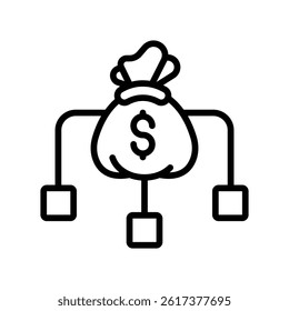 Distribution Vector outline icon. Eps10 file 