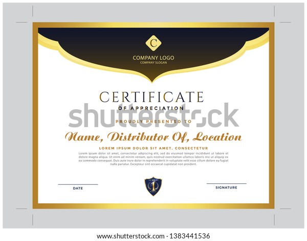 Distributor Certificate Modern Certificate Stock Vector (Royalty Free ...