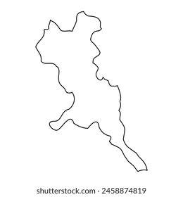 Mapa del distrito 6, división administrativa de Malta. Ilustración vectorial.