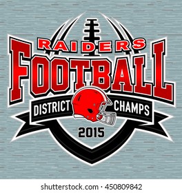 District champs football t-shirt graphic design