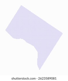 District of Columbia dotted map. Digital style map of the state on a white background. District of Columbia shape with square dots. Colored dots style. Small size squares. Beautiful vector illustration.