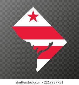 District of Columbia state flag. Vector illustration.
