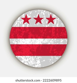 District of Columbia state flag. Vector illustration.