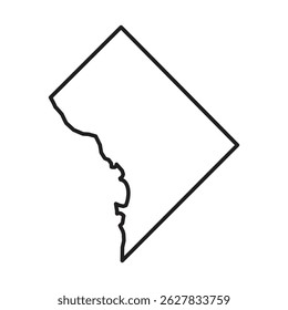 Plan d'Image vectorielle sommaire du district de Columbia (Washington, DC)	