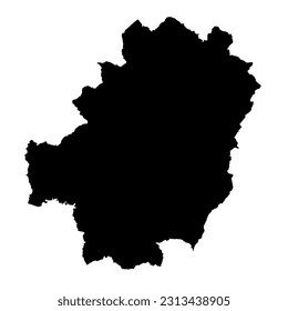 Mapa del distrito de Dinefwr, distrito de Gales. Ilustración vectorial.