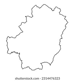 Bezirk Dinefwr map, Bezirk Wales. Vektorgrafik.