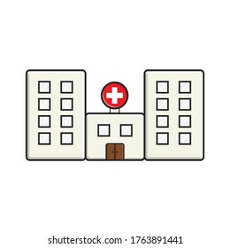 District Hospital Building Vector Hospital Cartoon Stock Vector ...