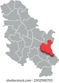 zaječar district map ADMINISTRATIVE DIVISIONS of SERBIA 3d isometric map