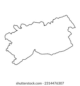 Mapa del distrito de Newport, distrito de Gales. Ilustración vectorial.